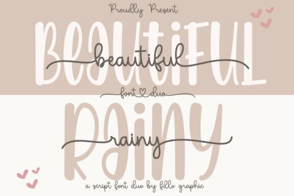 Beautiful Rainy Duo Font