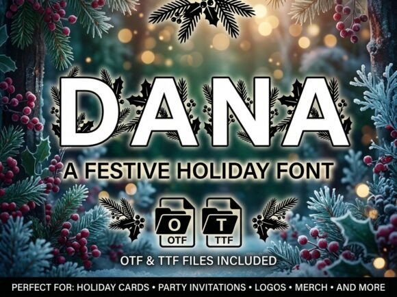 Dana: A Festive Font for Winter Branding