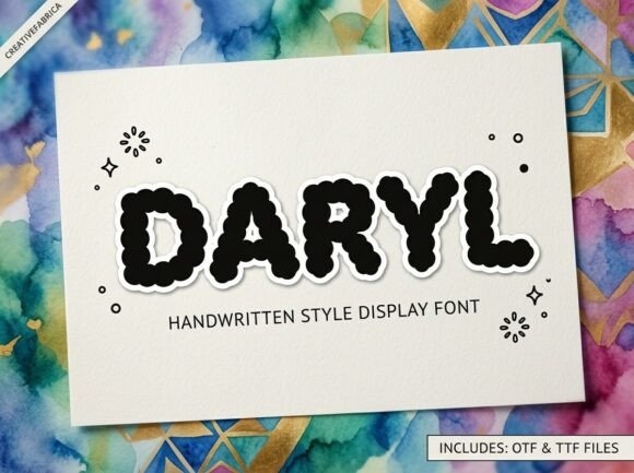 Daryl Font: Whimsical Display Type